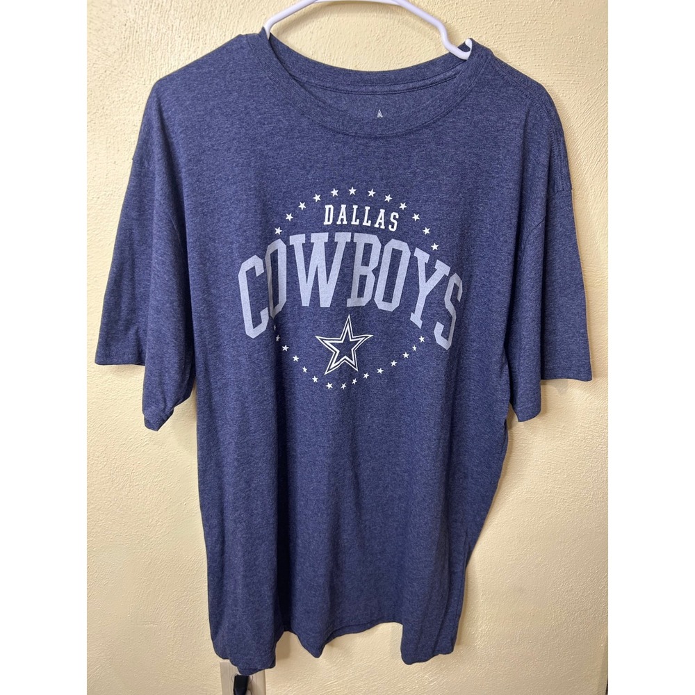 Dallas Cowboys Authentic Graphic T-Shirt Mens 2XL Heather Navy Blue Star Logo